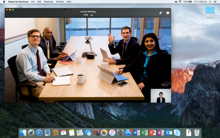 login to skype for business mac